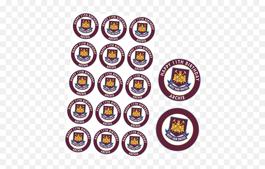 Home Furniture U0026 Diy Cake Toppers Crystal Palace Any - West Ham Badge Cake Topper Emoji,Football Team Logo