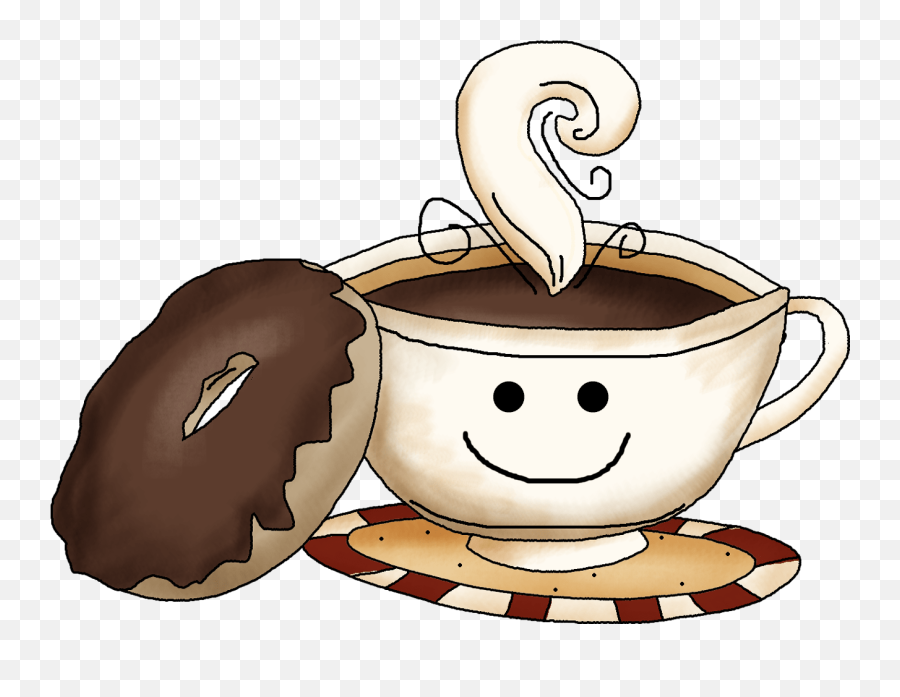 Download Coffee And Donuts Clipart - Donut And Coffee Png Coffee And Donuts Transparent Emoji,Donut Clipart