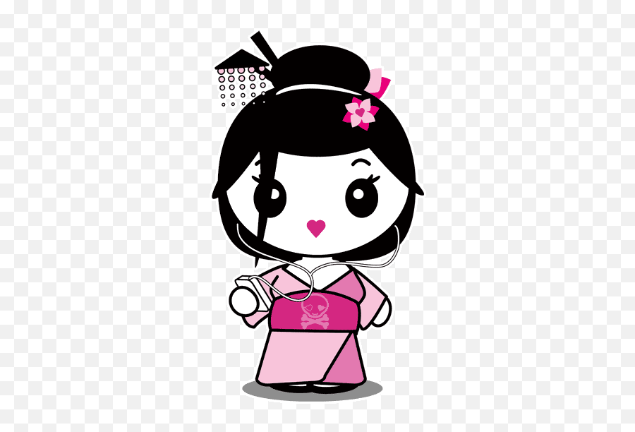 Free Japanese Anime Cliparts Download - Cartoon Geisha Emoji,Anime Clipart