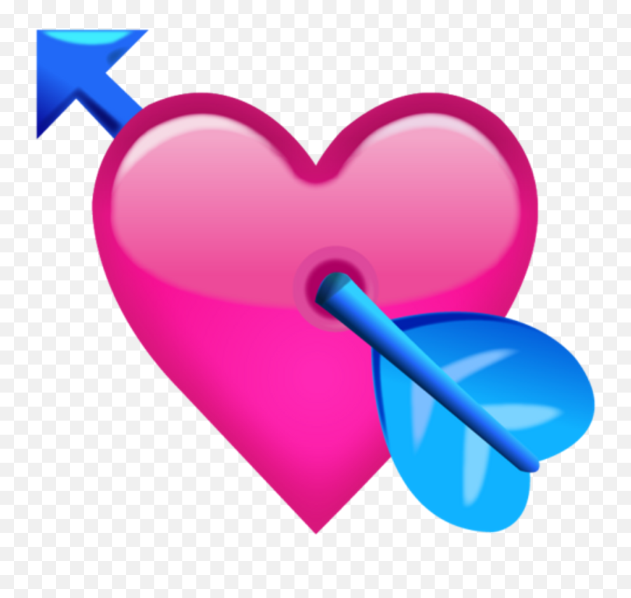 Love Pink Heart Emoji Png File - Heart With Arrow Emoji Transparent,Heart Emoji Png