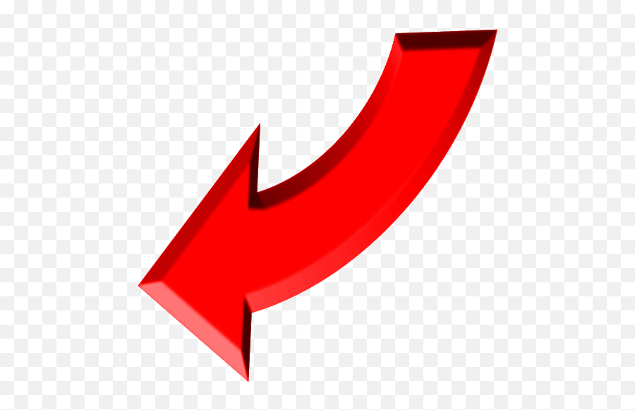 Curved Red Arrow - Clipart Best Red Arrow Pointing Left Down Emoji,Curved Arrow Clipart
