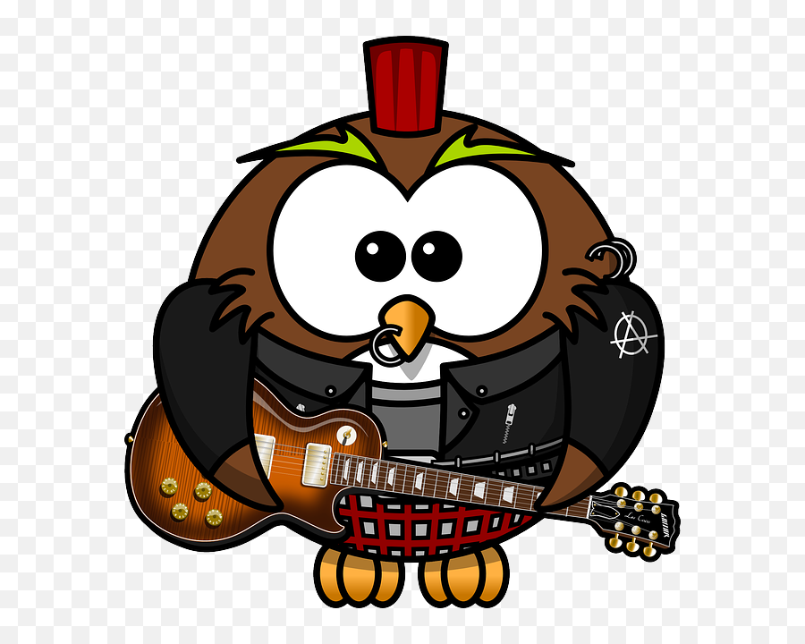 Owl Rock Star Clip Art At Clkercom - Vector Clip Art Online Cartoon Owl Emoji,Rock Clipart