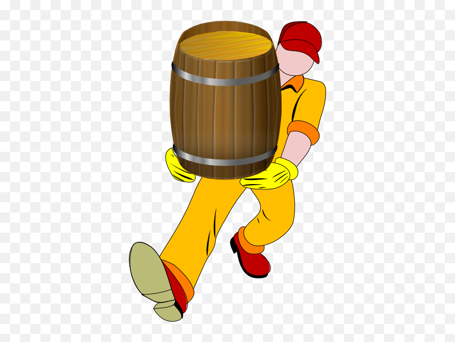 Man Carrying Barrel Clip Art At Pngio - Mover Png Emoji,Barrel Clipart