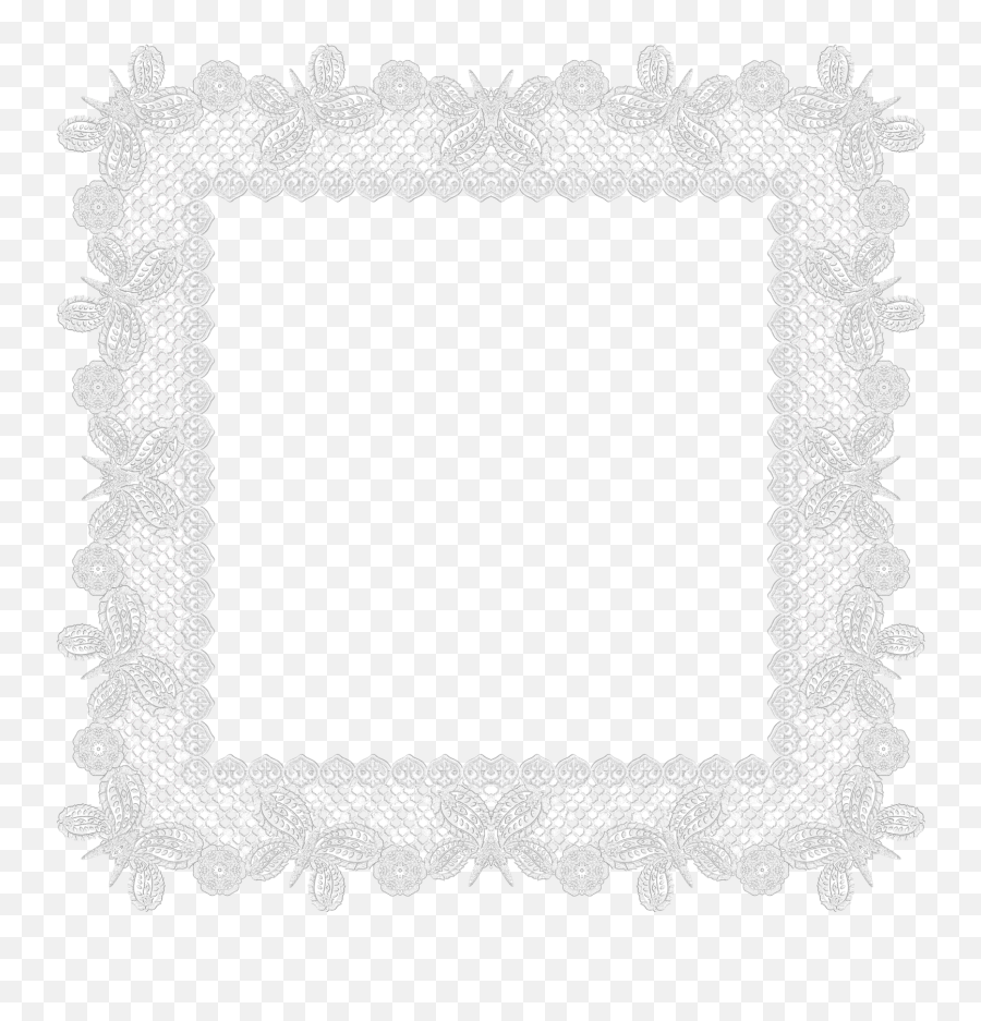 Lace Border Png - Transparent Lace Border Square Emoji,Lace Png