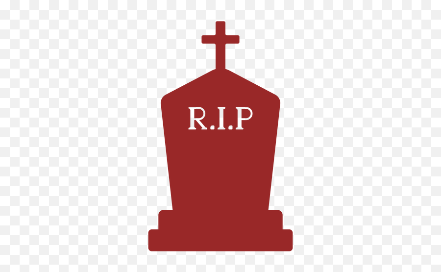 Rip Cross Gravestone Silhouette - Transparent Png U0026 Svg Emoji,Grave Stone Png