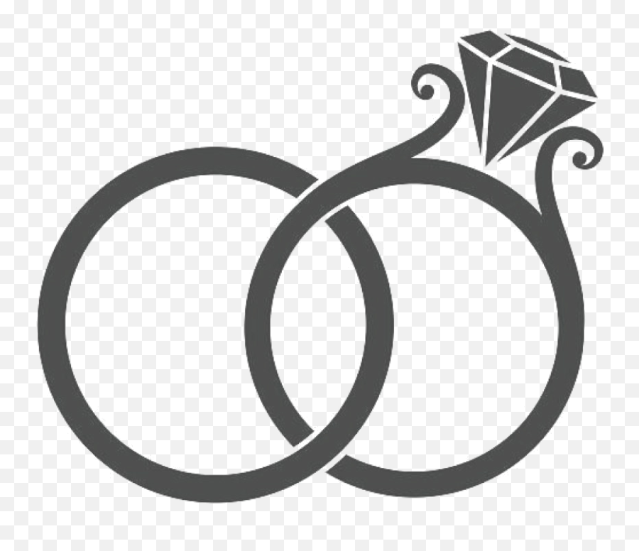 Library Of Clip Free Stock Diamond Rings Png Files - Wedding Rings Clipart Emoji,Wedding Rings Clipart