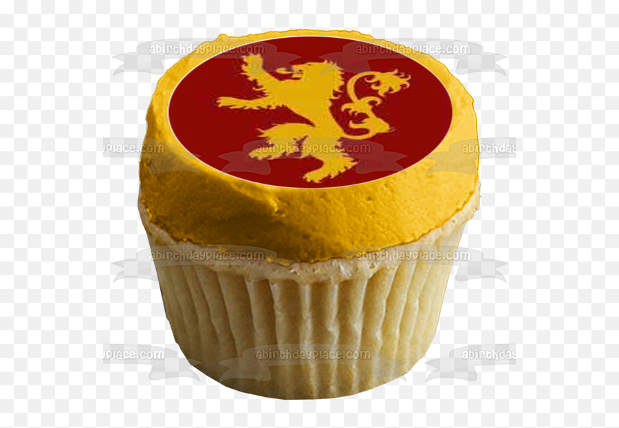 Game Of Thrones House Emblems The Dire Wolf House Stark The Lion House Lannister The Dragon House Targaryen Edible Cupcake Topper Images Abpid14787 Emoji,Game Of Thrones Dragon Logo