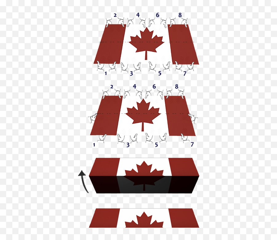 Ceremonial Folding Of The National Flag Of Canada - Canadaca Emoji,Canadian Leaf Png