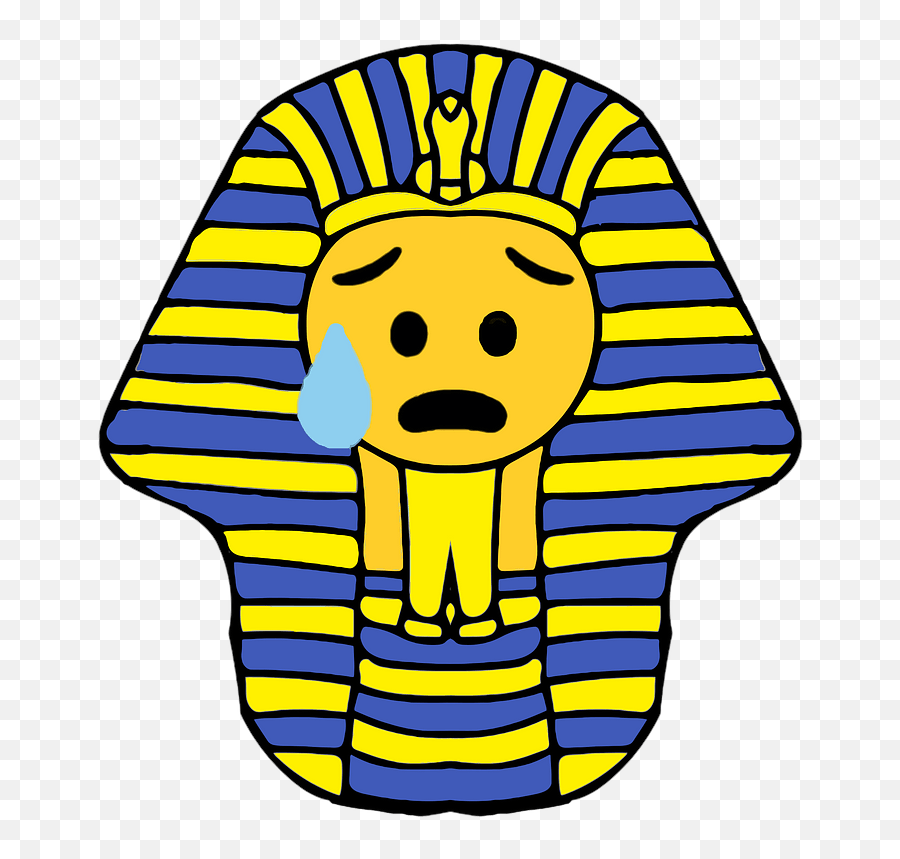Pharaoh Smiley - Sad Face Water Drop Clipart Free Download Emoji Pharaoh,Sad Face Clipart
