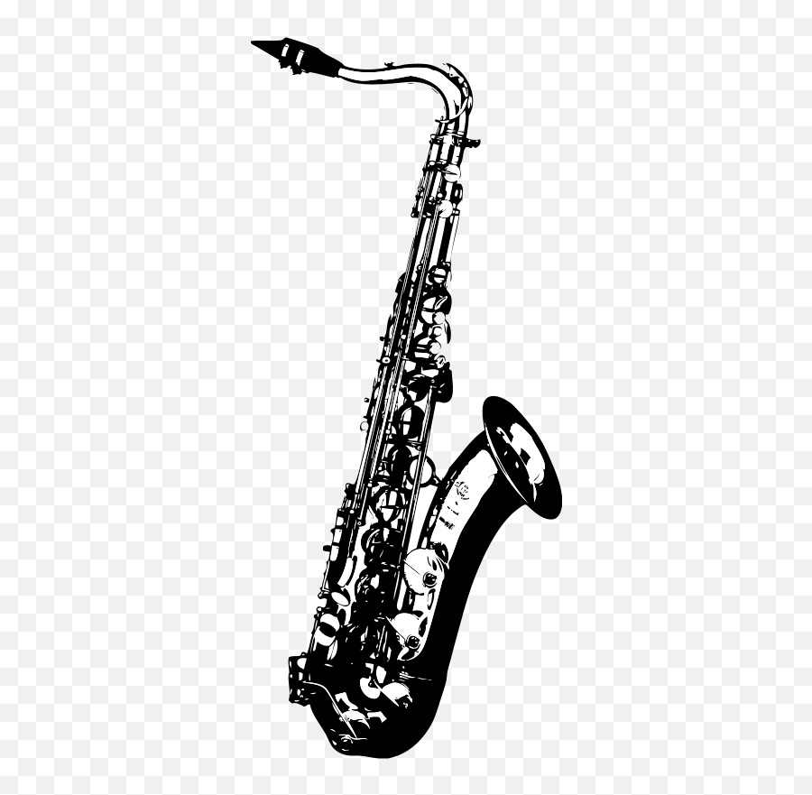 Free Clip Art - Saxophone Png Black And White Emoji,Saxophone Clipart