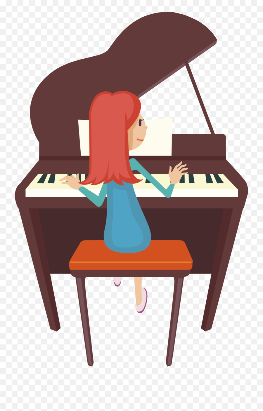 Piano Clip Art Clipart - Play Piano Clipart Png Emoji,Piano Clipart