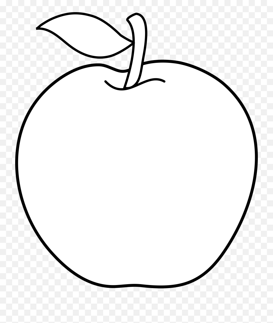 White Apple Outline - Apple Clipart Black And White Emoji,Apple Clipart