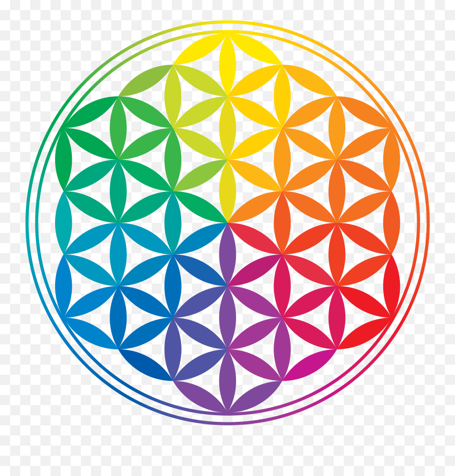 Yoga Therapy For Total Wellbeing - Flower Of Life Rainbow Emoji,Flower Of Life Png