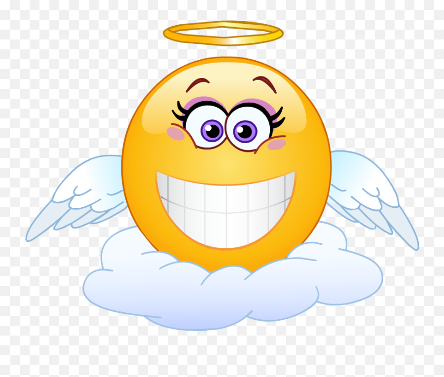 Emoticon Smiley Emoji Clip Art - Angel Baby Png Download Angel Emoji,Baby Emoji Png