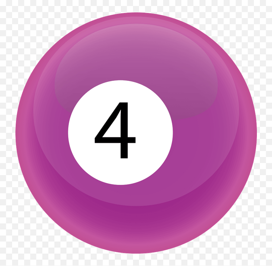 4 Ball Clipart Free Download Transparent Png Creazilla - Billiard Ball 4 Png Emoji,4 Clipart