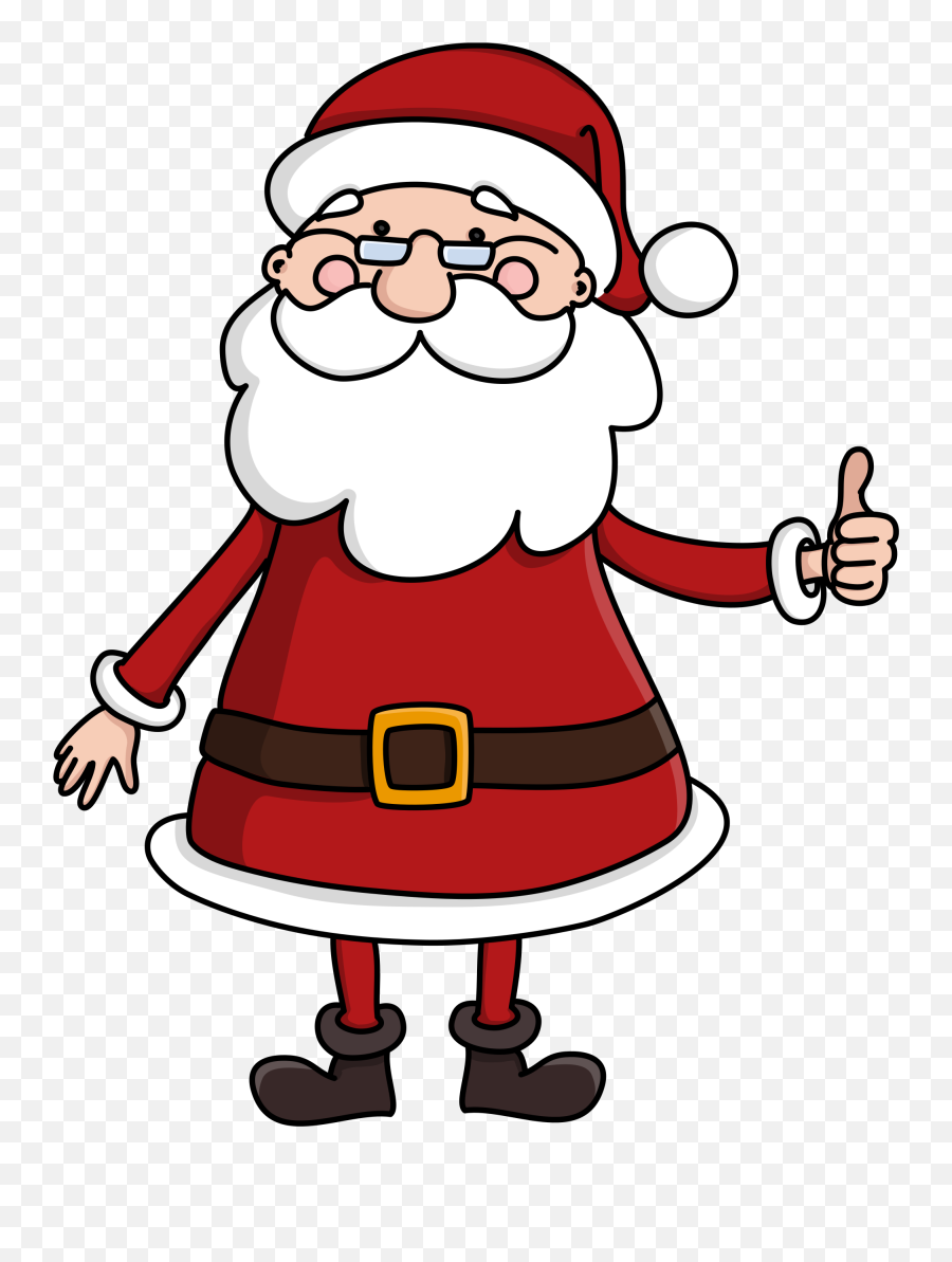 Download Santa Transparent Thumbs Up - Cute Santa Claus Emoji,Santa Transparent