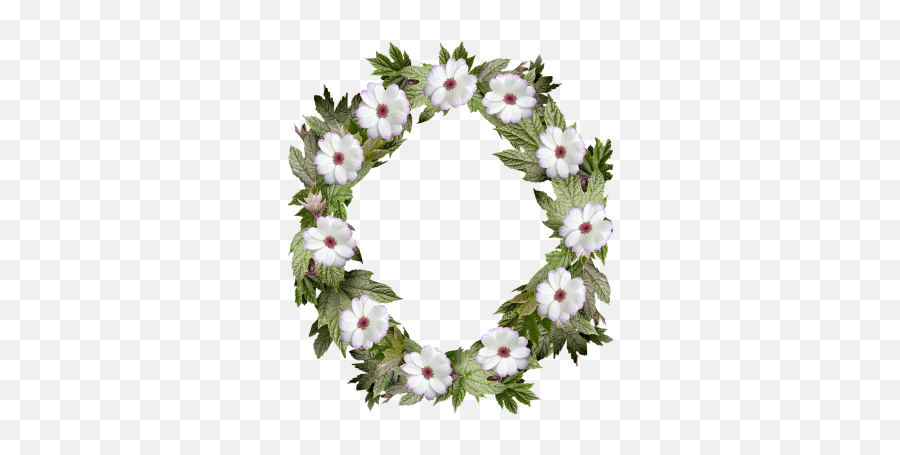 Leaves Wreath Frame Border Autumn Fall Berriesleaves - White Flower Wreath Transparent Emoji,Fall Border Png