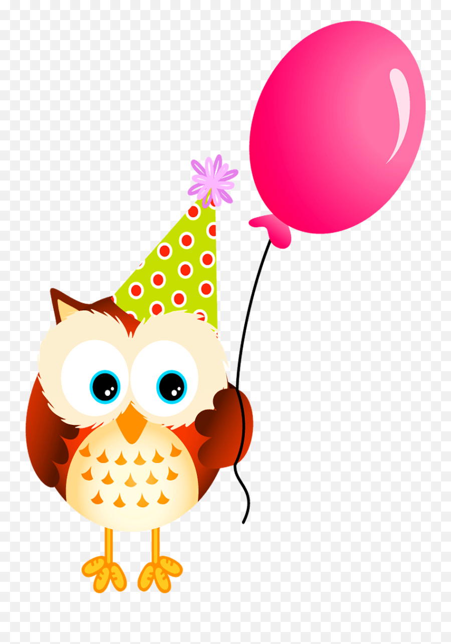 Party Owl Clipart Free Download Transparent Png Creazilla - Owl Birthday Cartoon Emoji,Cute Owl Clipart