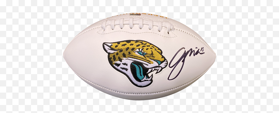 Gardner Minshew Ii Autographed Jacksonville Jaguars Logo Football - Transparent Jaguars Logo Png Emoji,Jaguars Logo