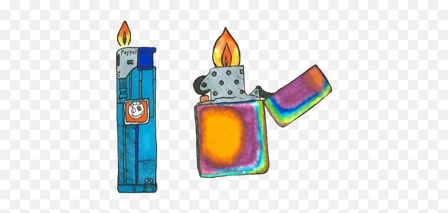 Flames Clipart Tumblr Transparent - Lighter Drawing Full Zippo Drawing Emoji,Flames Clipart