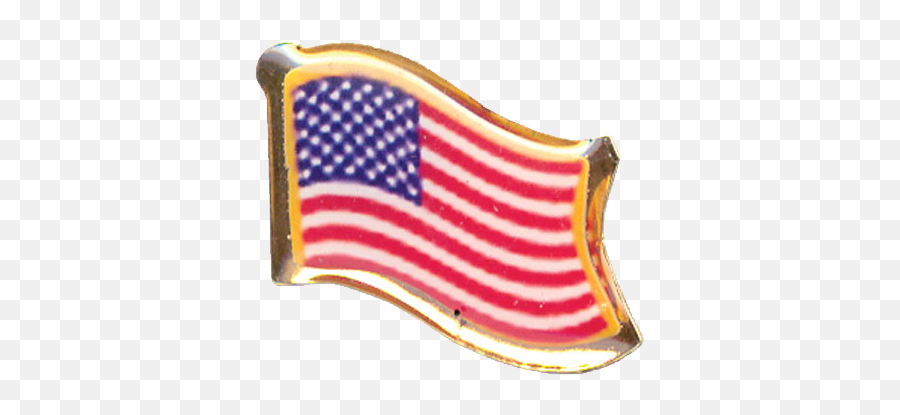 Download Usa Flag Pin - Tiger Claw Us Waving Flag Pin Png American Emoji,Usa Flag Png