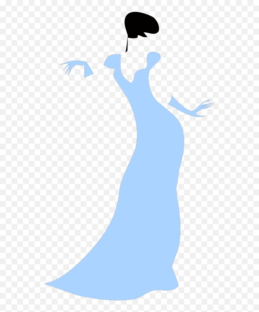 Lovely Woman In A Blue Dress Png Svg Clip Art For Web Emoji,Inside Clipart