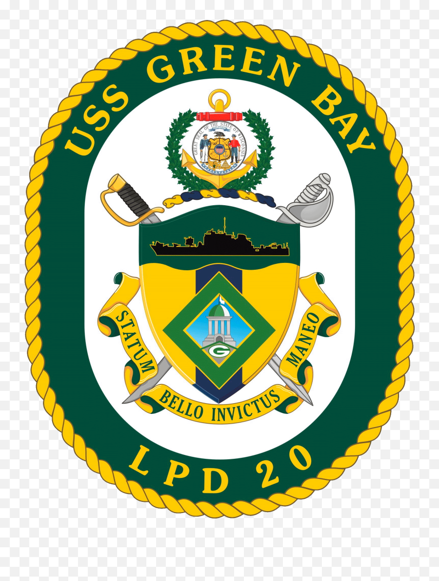 Uss Green Bay Crest - Uss Green Bay Lpd 20 Logo Emoji,Green Bay Logo