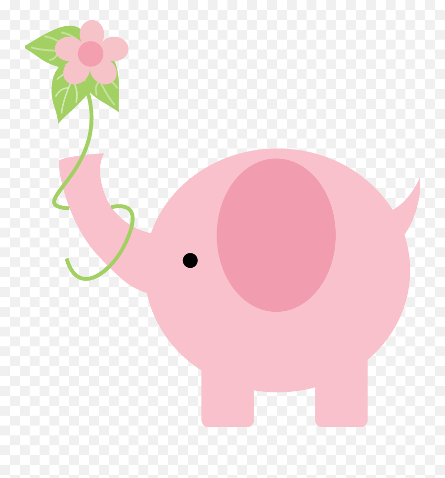 Baby Elephant Pink Png Clipart - Png Baby Girl Elephant Emoji,Baby Elephant Clipart