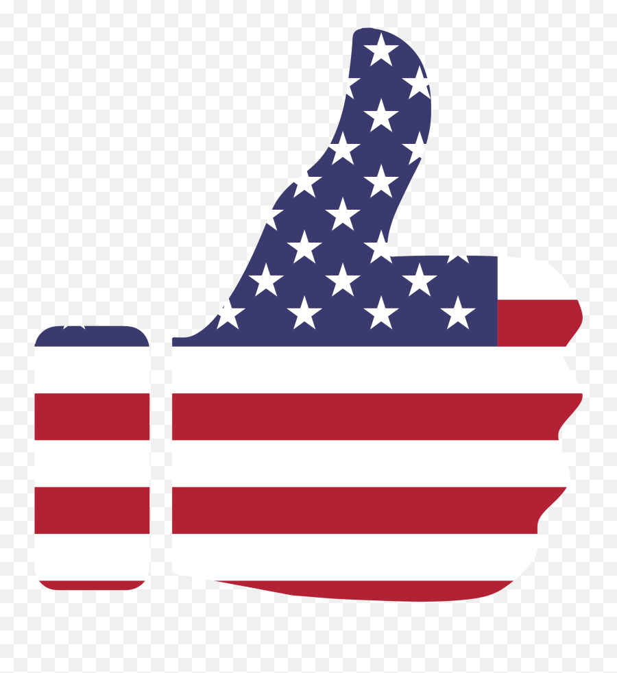 Thumb Up American Flag Transparent Png - American Flag Thumbs Up Clip Art Emoji,American Flag Transparent