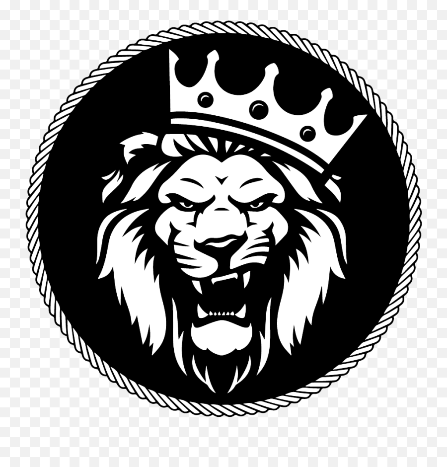 Roaring Lion With Crown Logo - Transparent Lion Logo Hd Emoji,Lion Logo