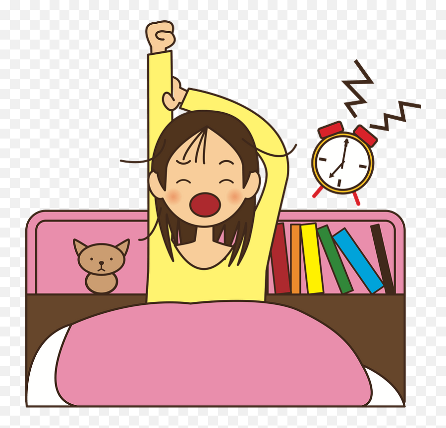 Girl Waking Up Clipart - Girl Waking Up Clipart Emoji,Wake Up Clipart