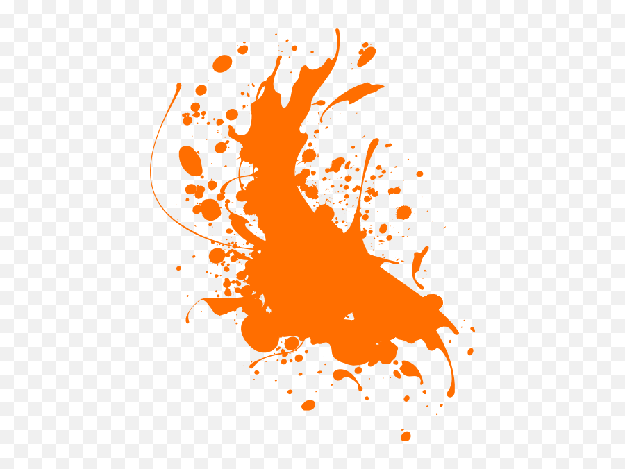 Download Orange Paint Splash Png - Orange Paint Splatter Png Emoji,Paint Splash Png