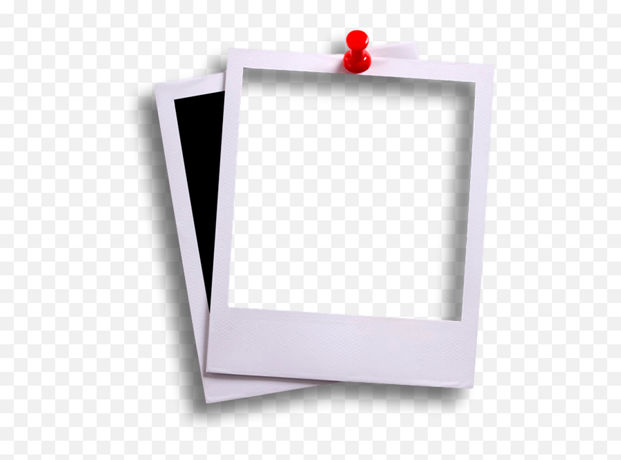 Polaroid Photo Frame - Polaroid Frame Png With Pin Emoji,Polaroid Png