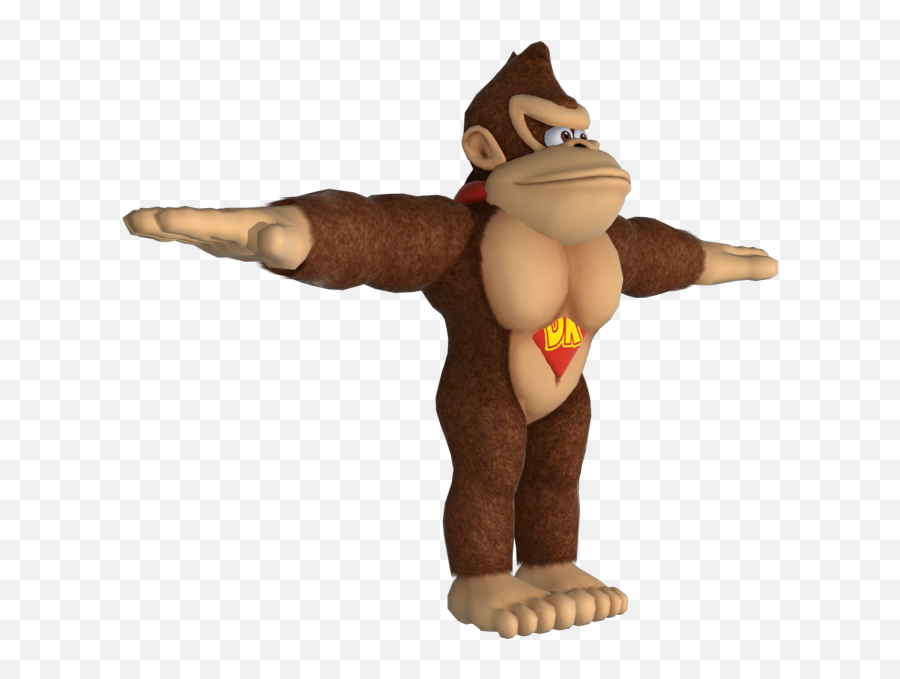 T Pose Donkey Kong Transparent - Donkey Kong T Pose Png Emoji,Donkey Kong Png