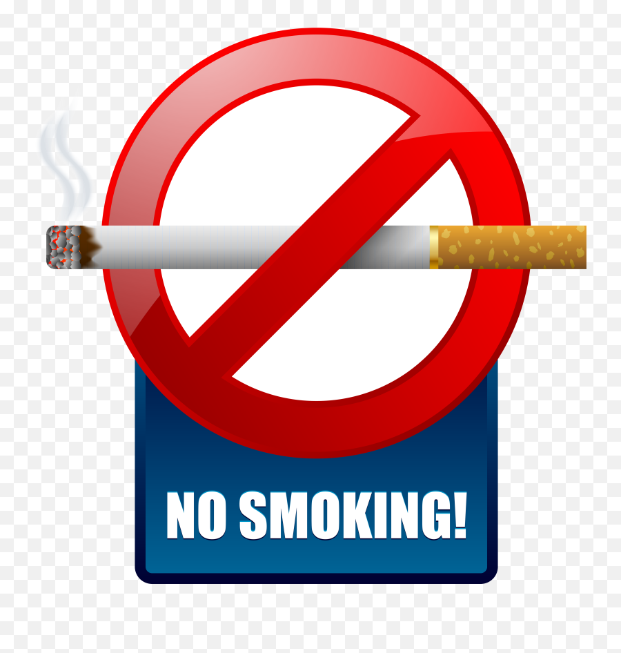 Blue No Smoking Warning Sign Png Clipart - No Smoking Ladbroke Grove Emoji,Cigarette Smoke Png