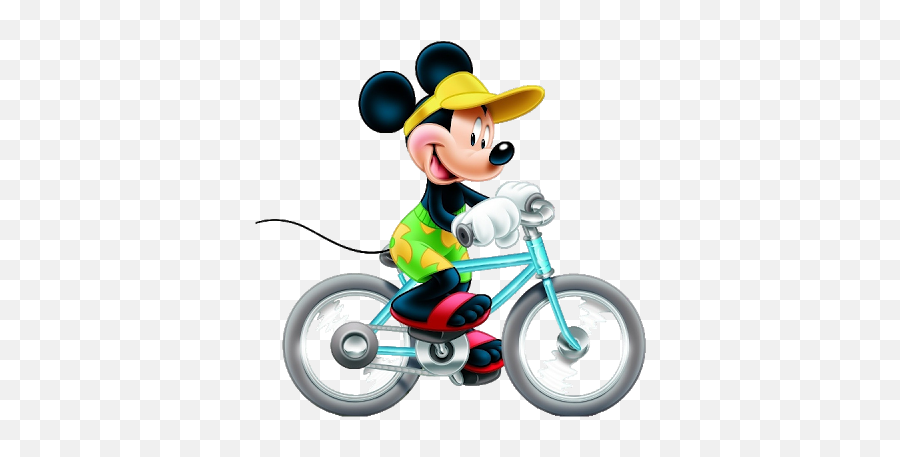 Mickey Mouse Riding Bicycle Png Official Psds - Mickey Mouse Riding Bicycle Emoji,Bicycle Png