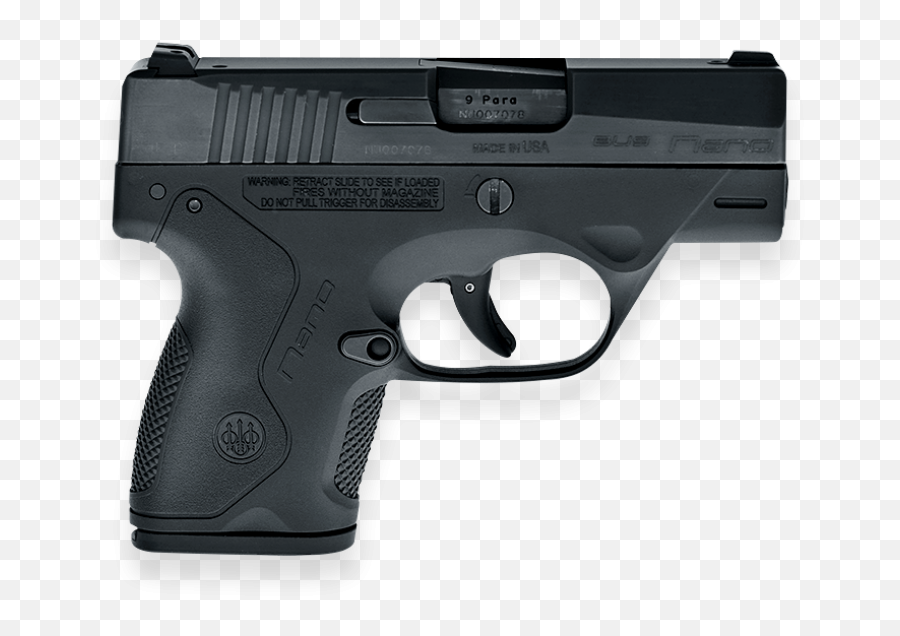 Download Bu9 Nano Pistol Mm Black Facing Right - Pistol Pistol Gun Facing Right Transparent Png Emoji,Pistol Transparent