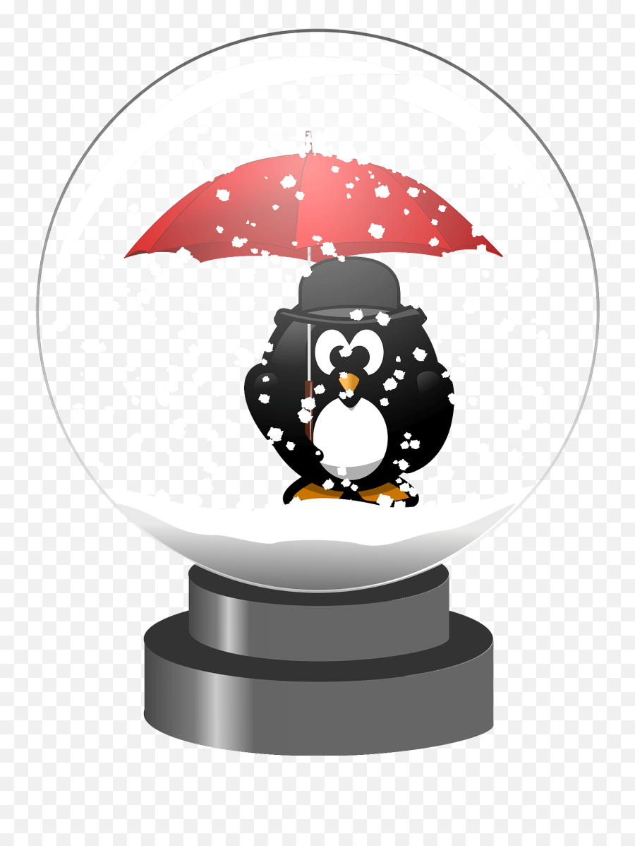 Penguin In A Snow Globe Clipart - Dot Emoji,Snow Globe Clipart