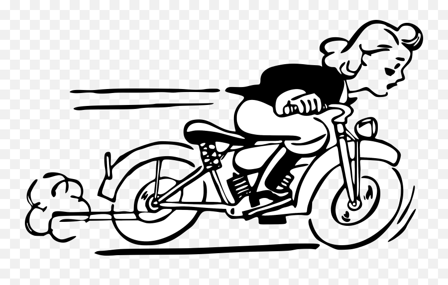 On Motorcycle Clipart Transparent Png - Quick Clip Art Black And White Emoji,Motorcycle Clipart