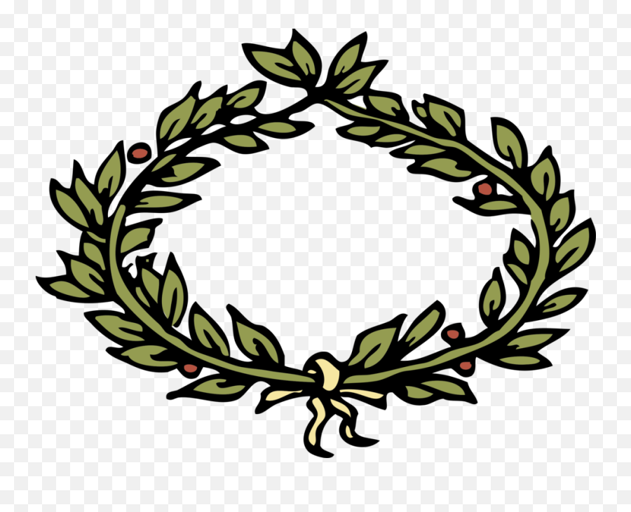 Leaf Crown Png - Laurel Wreath Bay Laurel Olive Wreath Crown Clipart Latin Emoji,Laurel Wreath Png