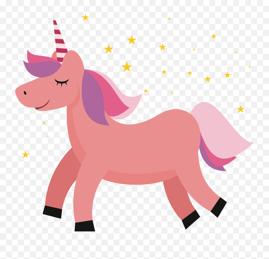 Pink Unicorn Clipart - Unicorn Png Public Domain Emoji,Unicorn Horn Clipart