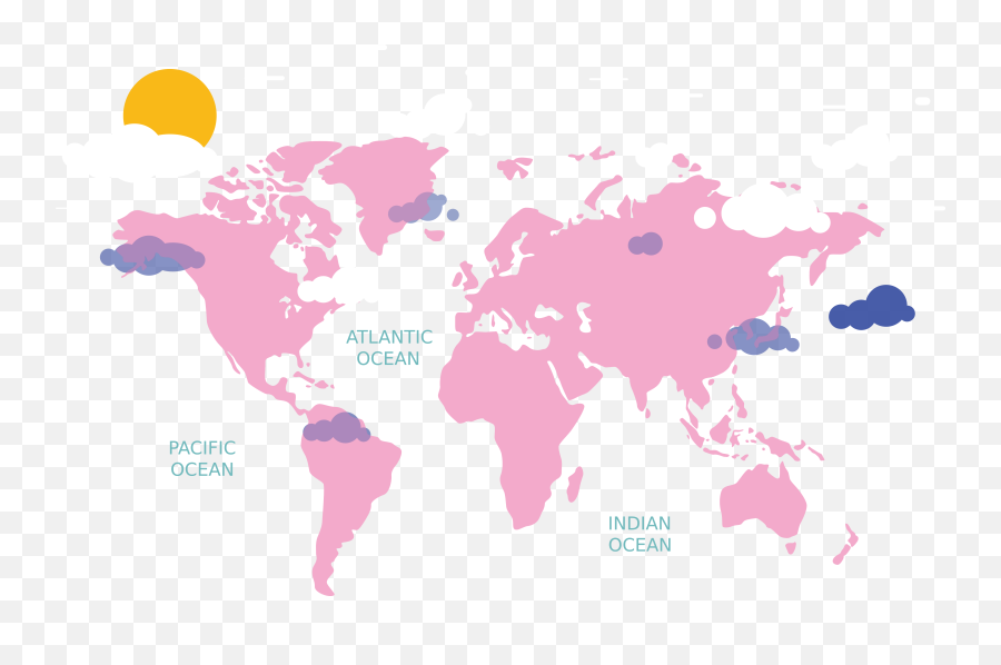 Free World Map Png With Transparent Background - Map Australia And Newzealend Emoji,World Map Png