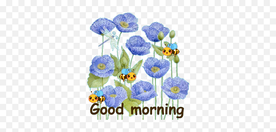 Good Morning Bees Clip Art 1 - Good Morning Message Sticker Emoji,Morning Clipart