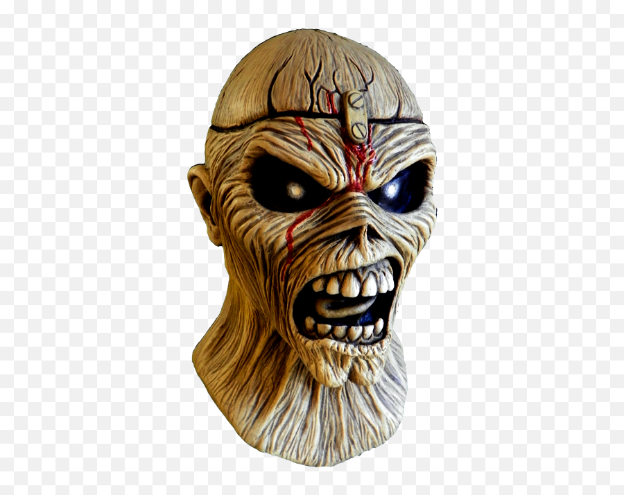 Iron Maiden Eddie - Piece Of Mind Latex Mask Demon Emoji,Iron Maiden Logo