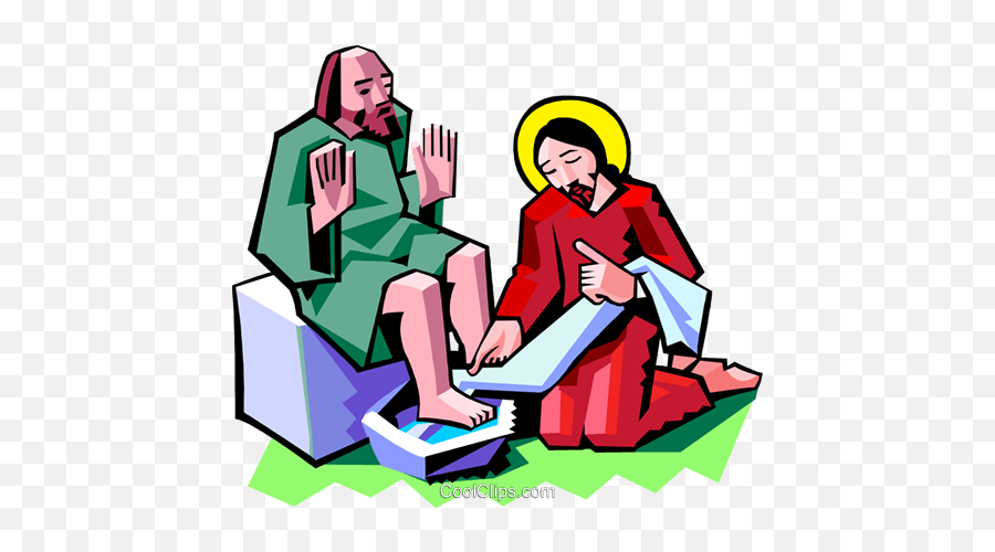 Jesus Washing The Feet Of A Disciple Royalty Free Vector Emoji,Free Clipart Of Jesus