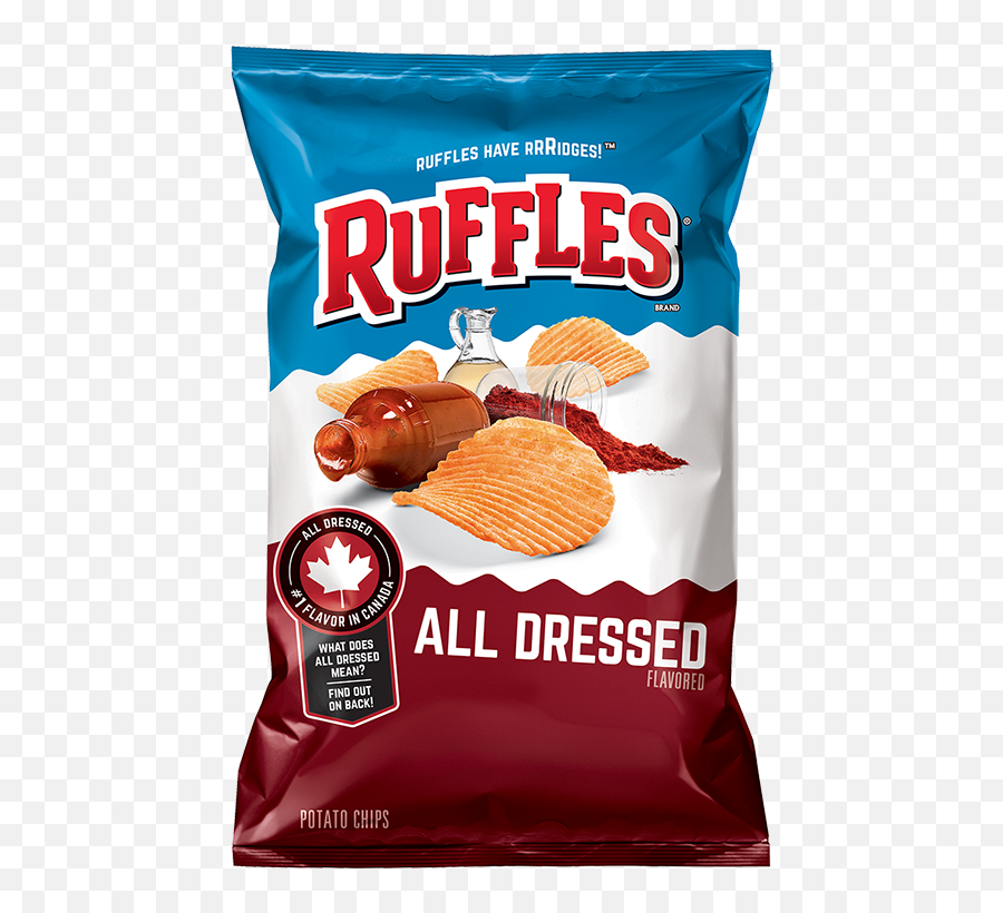 Ruffles All Dressed Flavored Potato Chips Ruffles Emoji,Lays Chips Logo