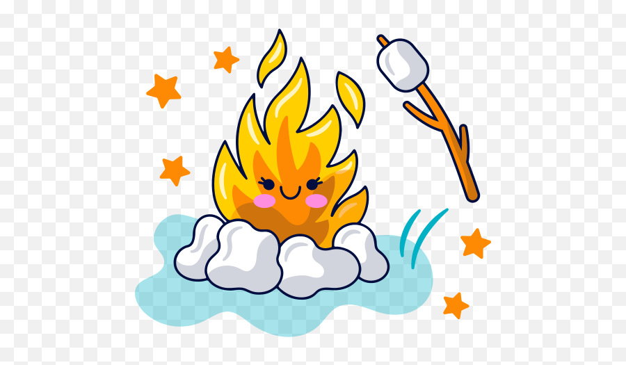 Bonfire Stickers - Free Holidays Stickers Emoji,Free Campfire Clipart