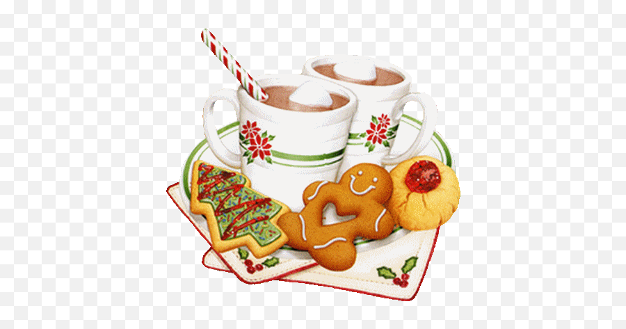 Coffee Graphics And Animated Gifs Coffee Christmas - Christmas Cookies And Hot Chocolate Clipart Emoji,Christmas Cookies Clipart