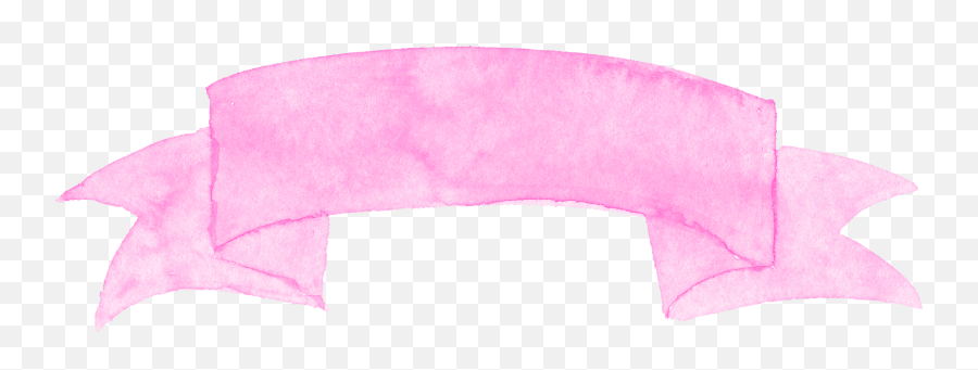 7 Pink Watercolor Ribbon Banner Png Transparent Onlygfxcom - Girly Emoji,Pink Png