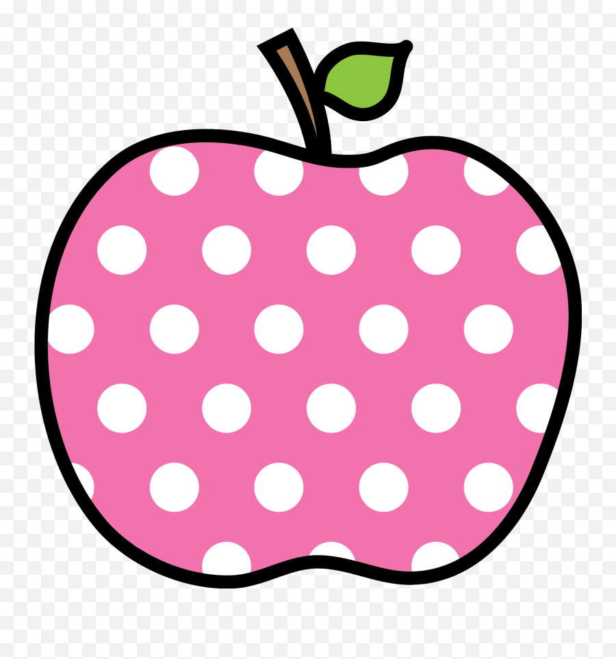 Polka Dot Apples Png - Polka Dot Apple Clipart Emoji,Apple Clipart